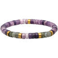 Bracelets Sixtystones Bracelet Perles Heishi Am&eacute;thyste -Large-20cm Multicolore Grenoble
