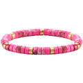Bracelets Sixtystones Bracelet Perles Heishi Jaspe Imp&eacute;rial -enfant-12cm Rose Grenoble