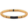 Bracelets sur Grenoble : Bracelets Sixtystones Bracelet Heishi M&eacute;tal S&eacute;rie Acier Dor&eacute; -XS-14cm