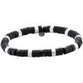 Bracelets Sixtystones Bracelet Perles Heishi Agate Noire Mate -Small-16cm