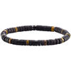 Bracelets Sixtystones Bracelet Perles Heishi Agate Noire Mate -Small-16cm