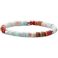 Bracelets Sixtystones Bracelet Perles Heishi Jaspe Bleu -Large-20cm