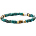 Bracelets Sixtystones Bracelet Perles Heishi Jaspe Vert ?il -Small-16cm Bleu Grenoble