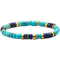 Bracelets Sixtystones Bracelet Perles Heishi Jaspe Bleu -Small-16cm Grenoble
