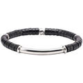 Bracelets Sixtystones Bracelet Heishi Agate Noire-XS-14cm Grenoble