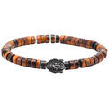 Bracelets Sixtystones Bracelet Heishi Bouddha Acier Noir-XS-14cm