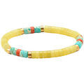 Bracelets Sixtystones Bracelet Perles Heishi Jaspe Jaune Vert -Large-20cm Grenoble