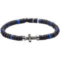 Bracelets Sixtystones Bracelet Heishi Agate et Lapis Lazuli-XS-14cm