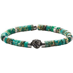 Bracelets Sixtystones Bracelet Heishi Jaspe Imp&eacute;rial Vert-XS-14cm Vert