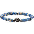 Bracelets Sixtystones Bracelet Heishi Jaspe Imp&eacute;rial Bleu-XS-14cm Bleu Grenoble