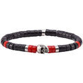 Bracelets Sixtystones Bracelet Heishi Agate T&ecirc;te Mort-Small-16cm Multicolore Grenoble