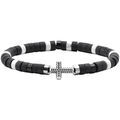 Bracelets sur Grenoble : Bracelets Sixtystones Bracelet Heishi Agate Noire Turquoise-Small-16cm