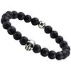Bracelets Sixtystones Bracelet Boules Noir Onyx Pierres -Medium-18cm