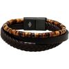 Bracelets Sixtystones Bracelet Heishi Jaspe Gris Mouchet&eacute;-Medium-18cm Noir