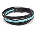 Bracelets Sixtystones Bracelet Heishi Jaspe Gris Mouchet&eacute;-Medium-18cm Noir Grenoble