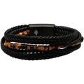 Bracelets Sixtystones Bracelet Heishi Jaspe Gris Mouchet&eacute;-XXL-22cm Noir Grenoble