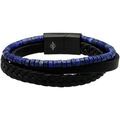 Bracelets Sixtystones Bracelet Heishi Jaspe Gris Mouchet&eacute;-XXL-22cm Noir