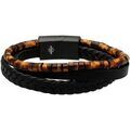 Bracelets Sixtystones Bracelet Heishi Jaspe Gris Mouchet&eacute;-XXL-22cm Noir Grenoble