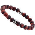 Bracelets Sixtystones Bracelet Boules Oeil de Tigre Rouge-Medium-18cm Grenoble