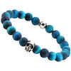 Bracelets Sixtystones Bracelet Boules Oeil de Tigre Bleu-Medium-18cm