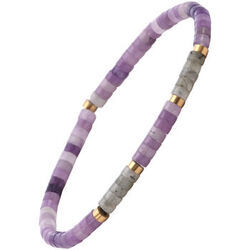 Bracelets Sixtystones Bracelet Perles Heishi 4 Mm Am&eacute;thyste -Medium-18cm Multicolore
