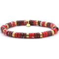 Bracelets Sixtystones Bracelet Acier Perles Heishi 6mm Jaspe -Small-16cm