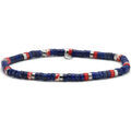 Bracelets Sixtystones Bracelet Acier Perles Heishi 4mm Pierre -Small-16cm