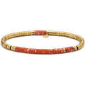 Bracelets Sixtystones Bracelet Acier Perles Heishi 4mm Jaspe -Medium-18cm