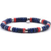 Bracelets Sixtystones Bracelet Acier Perles Heishi 6mm Pierre -Small-16cm