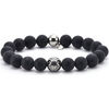 Bracelets Sixtystones Bracelet Acier Pierres Naturelles -Large-20cm