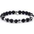 Bracelets Sixtystones Bracelet Acier Pierres Naturelles Agate -Medium-18cm Grenoble