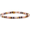 Bracelets Sixtystones Bracelet Acier Perles Heishi 4mm Pierre -Medium-18cm