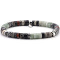 Bracelets Sixtystones Bracelet Acier Perles Heishi 6mm Jade -Small-16cm Grenoble