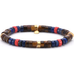 Bracelets Sixtystones Bracelet Acier Perles Heishi 6mm Pierre -Small-16cm