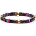 Bracelets Sixtystones Bracelet Acier Perles Heishi 6mm Pierre -Small-16cm