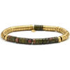 Bracelets Sixtystones Bracelet Acier Perles Heishi 6mm Pierre -Small-16cm