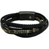 Bracelets Sixtystones Bracelet Heishi Jaspe Gris Mouchet&eacute;-Medium-18cm Noir