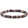 Bracelets Sixtystones Bracelet Acier Perles Heishi 6mm Pierre -Small-16cm