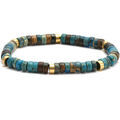 Bracelets Sixtystones Bracelet Perles Heishi Jaspe Bleu -Small-16cm