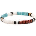 Bracelets Sixtystones Bracelet Perles Heishi Jaspe Blanc -Small-16cm