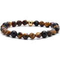 Bracelets Sixtystones Bracelet Boules Oeil de Tigre Rouge-Medium-18cm