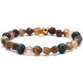 Bracelets Sixtystones Bracelet Boules Oeil de Tigre Rouge-Large-20cm Grenoble