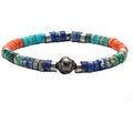 Bracelets Sixtystones Bracelet Heishi Jaspe Bleu Vert-XS-14cm
