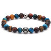 Bracelets Sixtystones Bracelet 8mm Acier Pierres Naturelles -Large-20cm