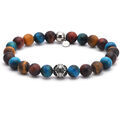 Bracelets Sixtystones Bracelet 8mm Acier Pierres Naturelles -Large-20cm Grenoble