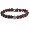 Bracelets sur Grenoble : Bracelets Sixtystones Bracelet Perles 8mm Acier Pierres -Small-16cm