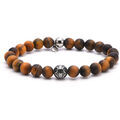 Bracelets Sixtystones Bracelet 8mm Acier Pierres Naturelles -Small-16cm