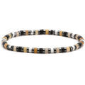 Bracelets Sixtystones Bracelet Perles Heishi Agate Noire-Large-20cm