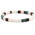 Bracelets Sixtystones Bracelet Perles Heishi Jaspe Blanc -Small-16cm