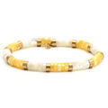Bracelets Sixtystones Bracelet Perles Heishi Jaspe Jaune -Small-16cm